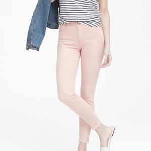 Banana Republic mid rise skinny jeans pink